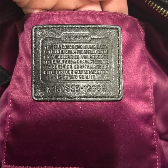 Coach Zoe Hobo Black Leather Shoulder Bag with Gold Accents - Picture 3 of 16